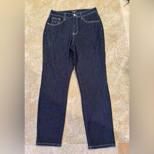 Judy Blue Mom Jeans Womens 7/28 Dark Wash High Rise Relaxed Straight Leg